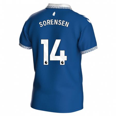 Kandiny Herren Nicoline Sorensen #14 Königsblau Heimtrikot Trikot 2023/24 T-Shirt