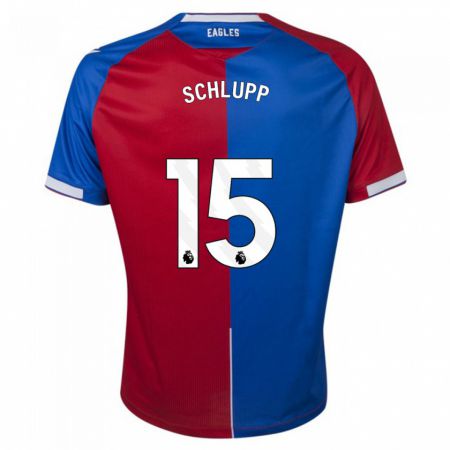Kandiny Herren Jeffrey Schlupp #15 Rot Blau Heimtrikot Trikot 2023/24 T-Shirt