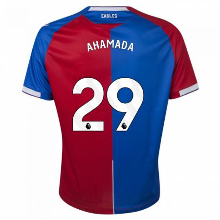 Kandiny Herren Naouirou Ahamada #29 Rot Blau Heimtrikot Trikot 2023/24 T-Shirt