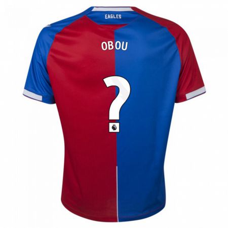 Kandiny Herren David Obou #0 Rot Blau Heimtrikot Trikot 2023/24 T-Shirt