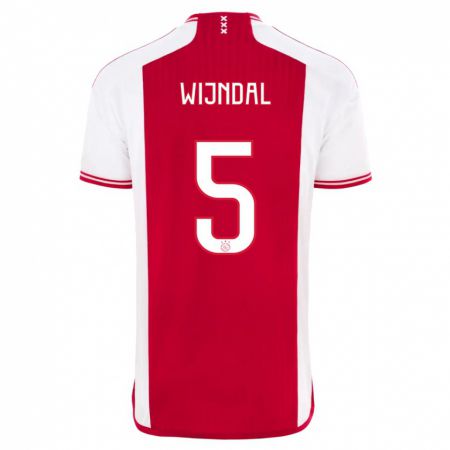 Kandiny Herren Owen Wijndal #5 Rot-Weiss Heimtrikot Trikot 2023/24 T-Shirt