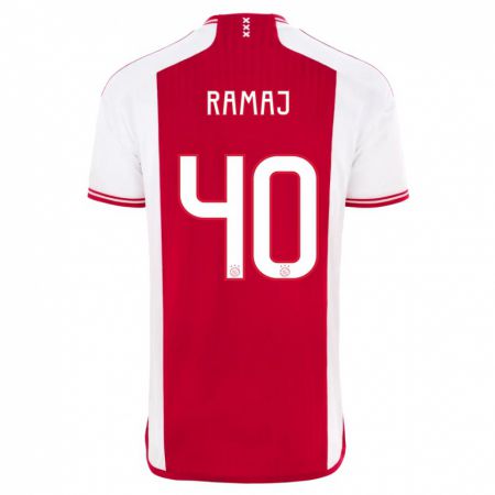 Kandiny Herren Diant Ramaj #40 Rot-Weiss Heimtrikot Trikot 2023/24 T-Shirt
