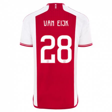 Kandiny Herren Regina Van Eijk #28 Rot-Weiss Heimtrikot Trikot 2023/24 T-Shirt
