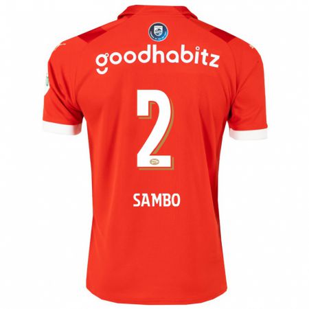 Kandiny Herren Shurandy Sambo #2 Rot Heimtrikot Trikot 2023/24 T-Shirt