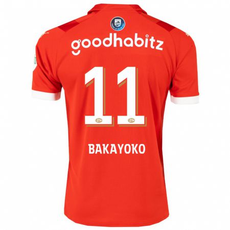 Kandiny Herren Johan Bakayoko #11 Rot Heimtrikot Trikot 2023/24 T-Shirt