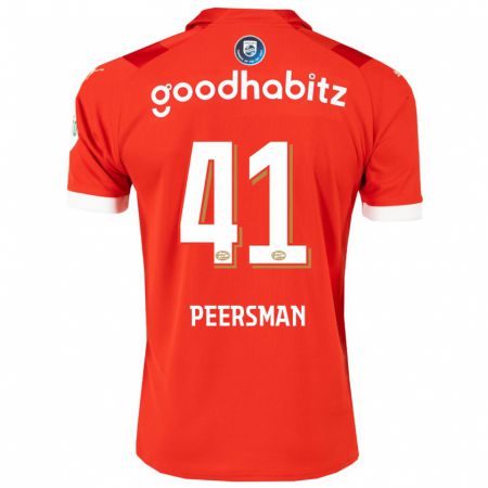 Kandiny Herren Kjell Peersman #41 Rot Heimtrikot Trikot 2023/24 T-Shirt