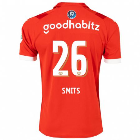 Kandiny Herren Eef Smits #26 Rot Heimtrikot Trikot 2023/24 T-Shirt