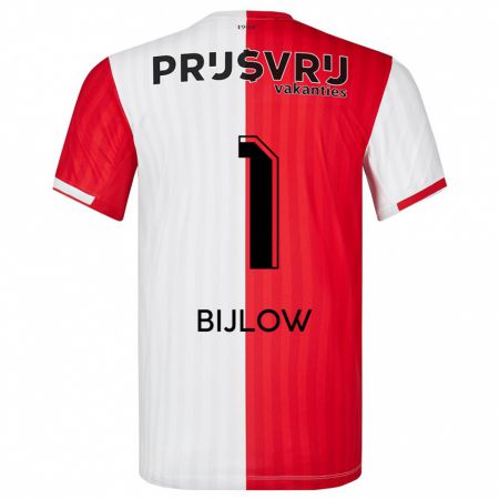 Kandiny Herren Justin Bijlow #1 Rot-Weiss Heimtrikot Trikot 2023/24 T-Shirt