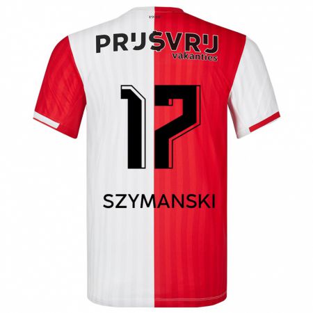 Kandiny Herren Sebastian Szymanski #17 Rot-Weiss Heimtrikot Trikot 2023/24 T-Shirt