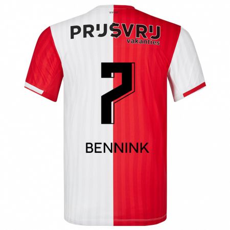 Kandiny Herren Maxime Bennink #7 Rot-Weiss Heimtrikot Trikot 2023/24 T-Shirt
