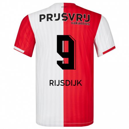 Kandiny Herren Pia Rijsdijk #9 Rot-Weiss Heimtrikot Trikot 2023/24 T-Shirt