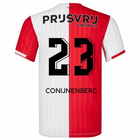 Kandiny Herren Jada Conijnenberg #23 Rot-Weiss Heimtrikot Trikot 2023/24 T-Shirt