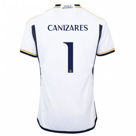 Kandiny Herren Lucas Cañizares #1 Weiß Heimtrikot Trikot 2023/24 T-Shirt
