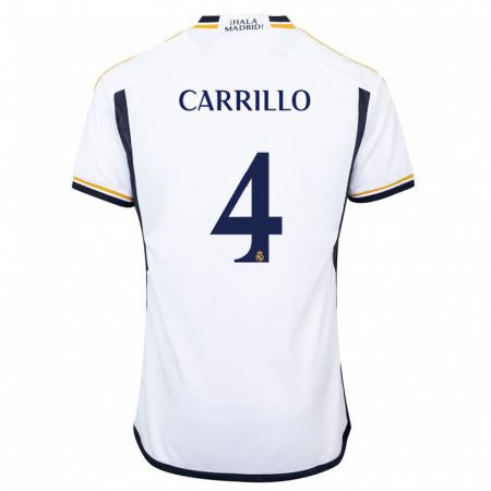 Kandiny Herren Álvaro Carrillo #4 Weiß Heimtrikot Trikot 2023/24 T-Shirt