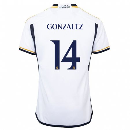Kandiny Herren David González #14 Weiß Heimtrikot Trikot 2023/24 T-Shirt