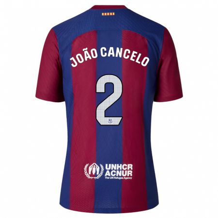 Kandiny Herren João Cancelo #2 Rot Blau Heimtrikot Trikot 2023/24 T-Shirt
