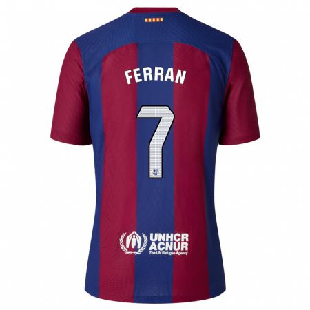 Kandiny Herren Ferran Torres #7 Rot Blau Heimtrikot Trikot 2023/24 T-Shirt