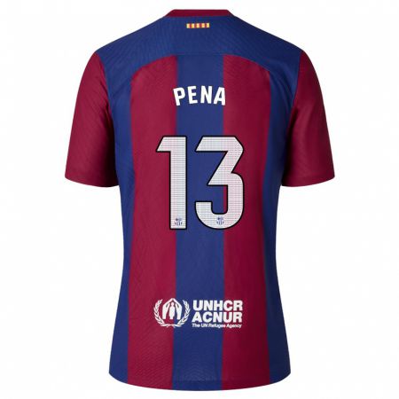 Kandiny Herren Iñaki Peña #13 Rot Blau Heimtrikot Trikot 2023/24 T-Shirt