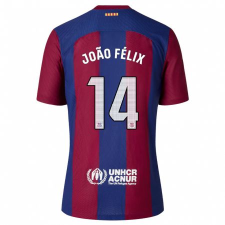 Kandiny Herren João Félix #14 Rot Blau Heimtrikot Trikot 2023/24 T-Shirt