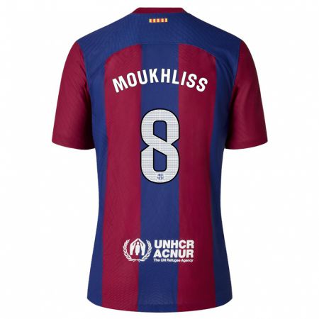 Kandiny Herren Moha Moukhliss #8 Rot Blau Heimtrikot Trikot 2023/24 T-Shirt