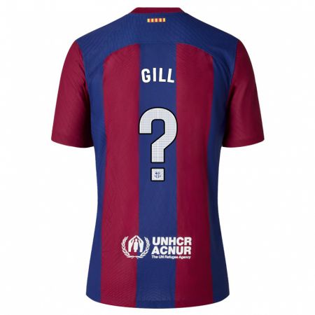 Kandiny Herren Adrian Gill #0 Rot Blau Heimtrikot Trikot 2023/24 T-Shirt