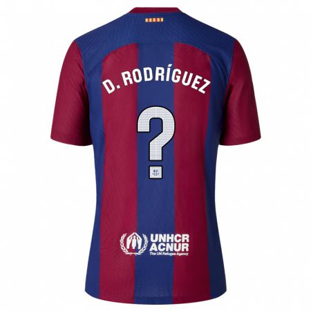 Kandiny Herren Dani Rodríguez #0 Rot Blau Heimtrikot Trikot 2023/24 T-Shirt