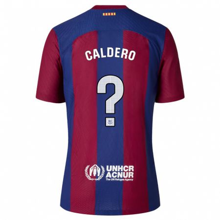 Kandiny Herren Nil Calderó #0 Rot Blau Heimtrikot Trikot 2023/24 T-Shirt