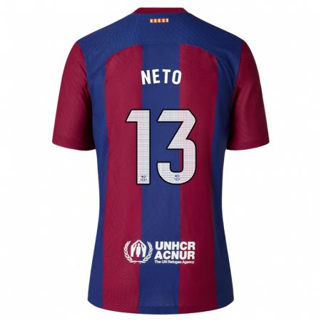 Kandiny Herren Neto #13 Rot Blau Heimtrikot Trikot 2023/24 T-Shirt