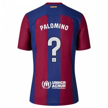 Kandiny Herren Oriol Palomino #0 Rot Blau Heimtrikot Trikot 2023/24 T-Shirt