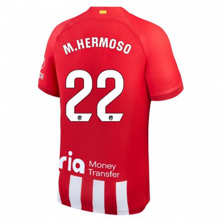 Kandiny Herren Mario Hermoso #22 Rot-Weiss Heimtrikot Trikot 2023/24 T-Shirt