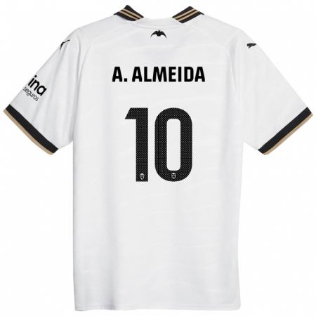 Kandiny Herren André Almeida #10 Weiß Heimtrikot Trikot 2023/24 T-Shirt