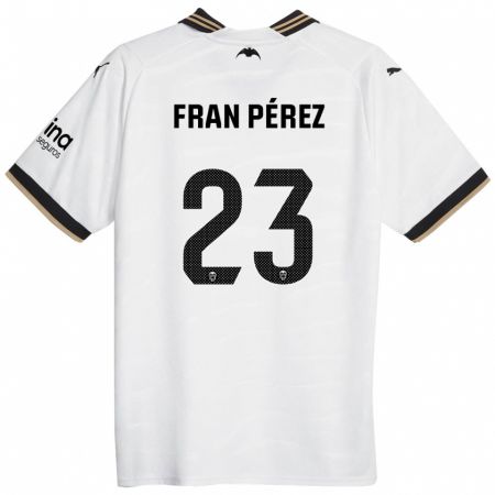 Kandiny Herren Fran Pérez #23 Weiß Heimtrikot Trikot 2023/24 T-Shirt