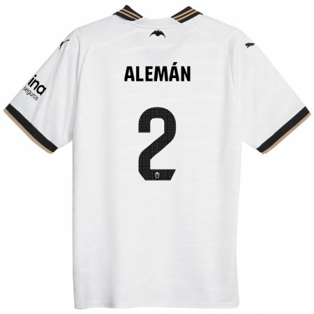 Kandiny Herren Carlos Alemán #2 Weiß Heimtrikot Trikot 2023/24 T-Shirt