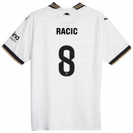 Kandiny Herren Uros Racic #8 Weiß Heimtrikot Trikot 2023/24 T-Shirt