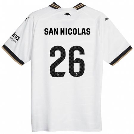 Kandiny Herren Olga San Nicolas #26 Weiß Heimtrikot Trikot 2023/24 T-Shirt