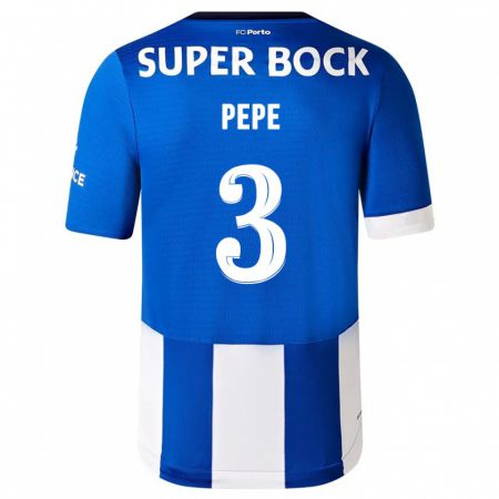 Kandiny Herren Pepe #3 Blau Weiss Heimtrikot Trikot 2023/24 T-Shirt