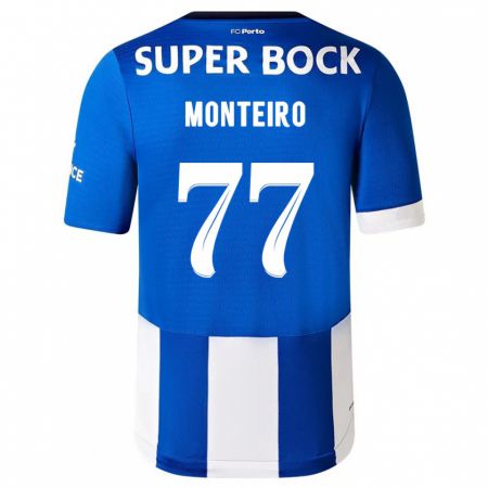 Kandiny Herren Rui Monteiro #77 Blau Weiss Heimtrikot Trikot 2023/24 T-Shirt