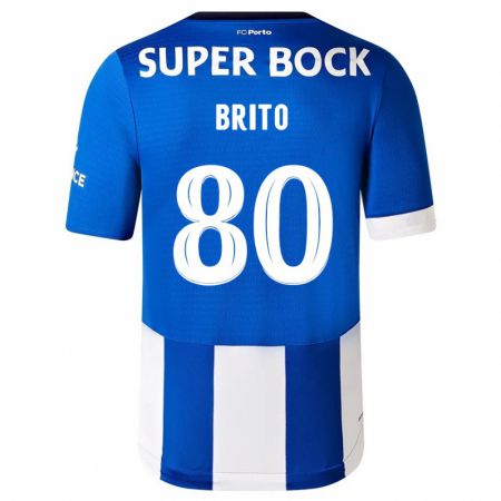 Kandiny Herren Luan Brito #80 Blau Weiss Heimtrikot Trikot 2023/24 T-Shirt