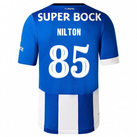 Kandiny Herren Nilton #85 Blau Weiss Heimtrikot Trikot 2023/24 T-Shirt