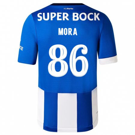 Kandiny Herren Rodrigo Mora #86 Blau Weiss Heimtrikot Trikot 2023/24 T-Shirt