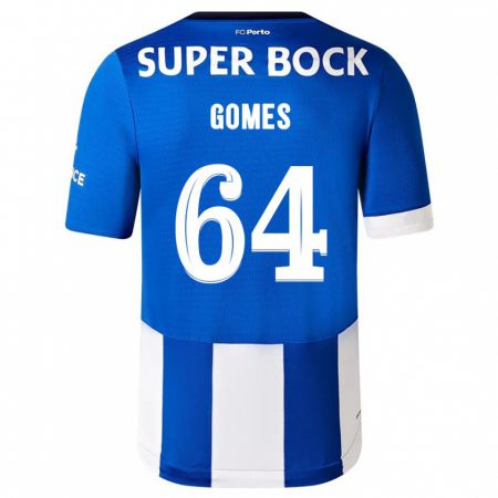 Kandiny Herren Luís Gomes #64 Blau Weiss Heimtrikot Trikot 2023/24 T-Shirt