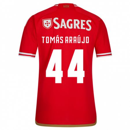 Kandiny Herren Tomás Araújo #44 Rot Heimtrikot Trikot 2023/24 T-Shirt