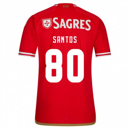 Kandiny Herren Pedro Santos #80 Rot Heimtrikot Trikot 2023/24 T-Shirt