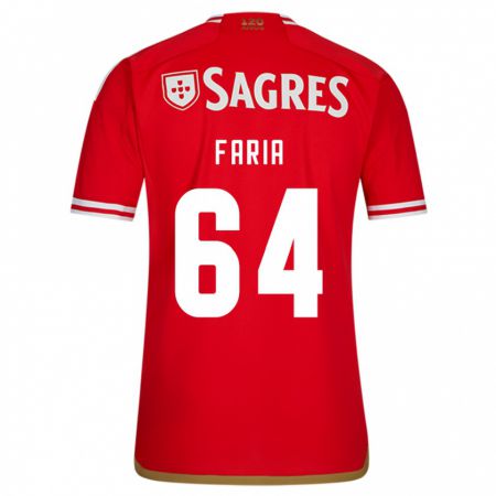 Kandiny Herren Hugo Faria #64 Rot Heimtrikot Trikot 2023/24 T-Shirt