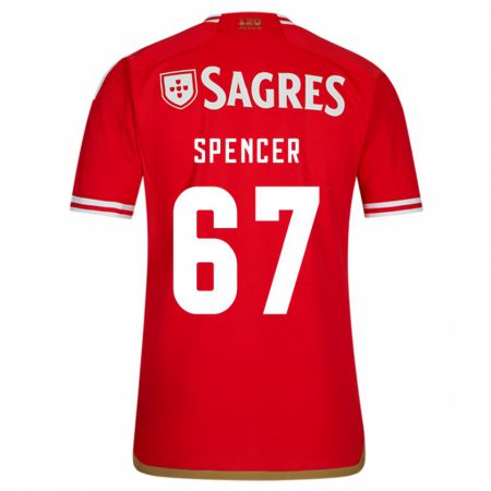 Kandiny Herren Diogo Spencer #67 Rot Heimtrikot Trikot 2023/24 T-Shirt