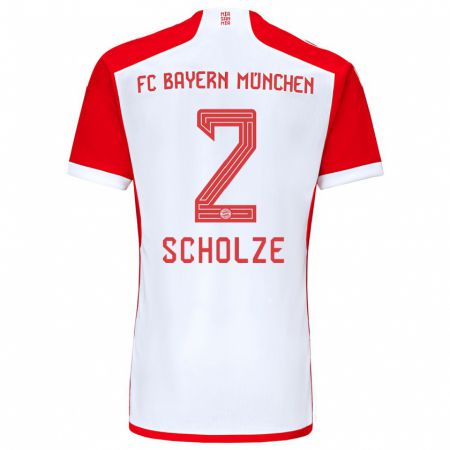 Kandiny Herren Max Scholze #2 Rot-Weiss Heimtrikot Trikot 2023/24 T-Shirt