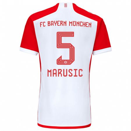 Kandiny Herren Gabriel Marusic #5 Rot-Weiss Heimtrikot Trikot 2023/24 T-Shirt