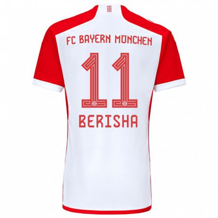 Kandiny Herren Dion Berisha #11 Rot-Weiss Heimtrikot Trikot 2023/24 T-Shirt