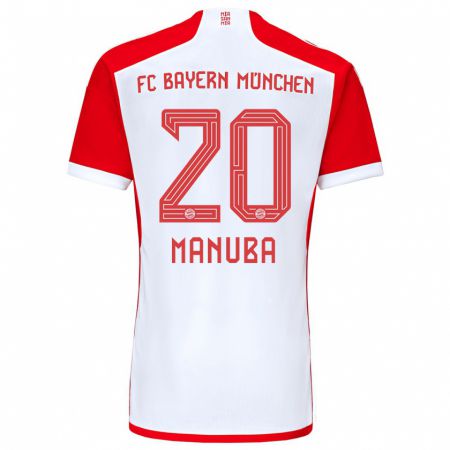 Kandiny Herren Vincent Manuba #20 Rot-Weiss Heimtrikot Trikot 2023/24 T-Shirt