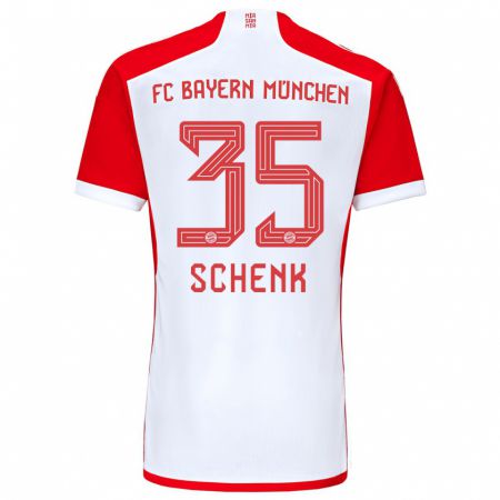 Kandiny Herren Johannes Schenk #35 Rot-Weiss Heimtrikot Trikot 2023/24 T-Shirt